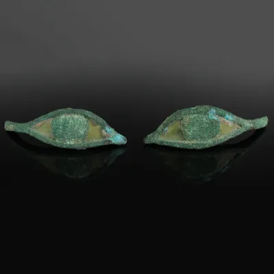 Avers, pour Égyptien — Pair of mummy eyes — Third Intermediate Period - Late Period, 1070 - 332 av. J.-C.., Third...
