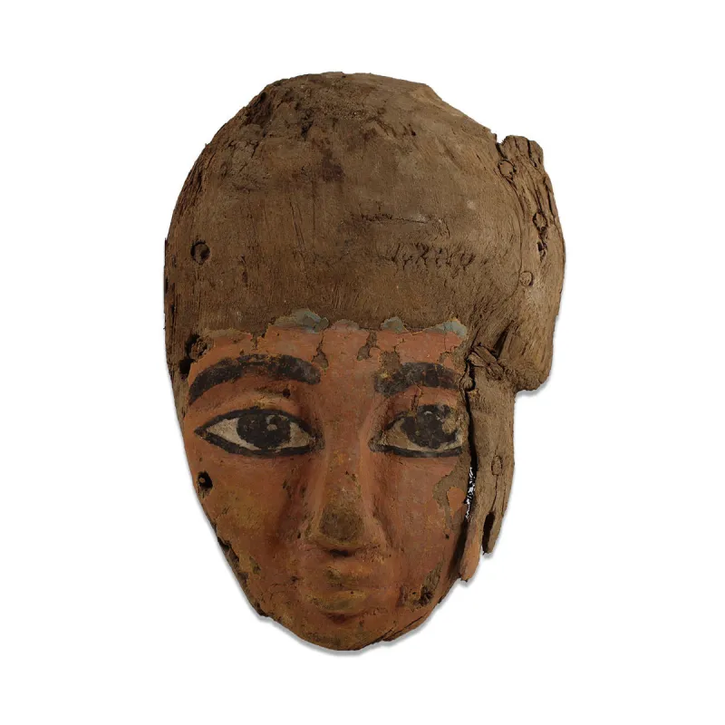 Obverse, for Egyptian, Late period — Mummy mask painted over gesso — 664 - 332 B.C, 664 - 332 B.C