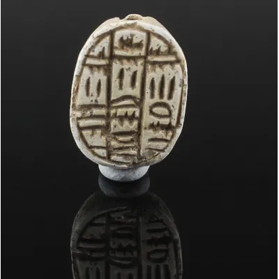 Obverse, for Egyptian — Scarab with pseudo-hieroglyphic script — Second Intermediate Period, 1700 - 1550 B.C, Second...