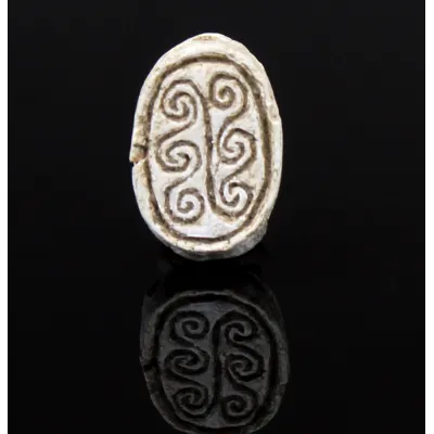 Obverse, for Egyptian — Scarab with spiral design — Second Intermediate Period, 1700 - 1550 B.C, Second Intermediate Period...