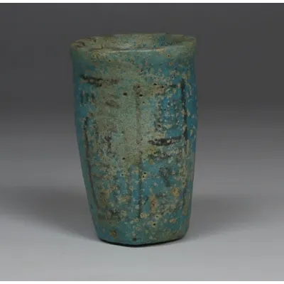 Obverse, for Egyptian — Votive / Offering cup (Foundation Deposit) with the cartouche of pharaoh Ramesses III with...