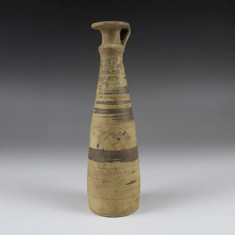 Obverse, for Greek, Etrusco – Corinthian — Alabastron with bands and a frieze of dogs — 6th Century B.C, 6th Century B.C