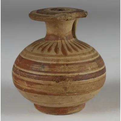 Obverse, for Greek, Proto-Corinthian — Aryballos with bands decoration — 7th - 6th Century B.C, 7th - 6th Century B.C