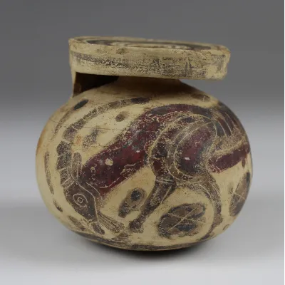 Obverse, for Greek, Etrusco – Corinthian — Aryballos with goat — 6th Century B.C, 6th Century B.C