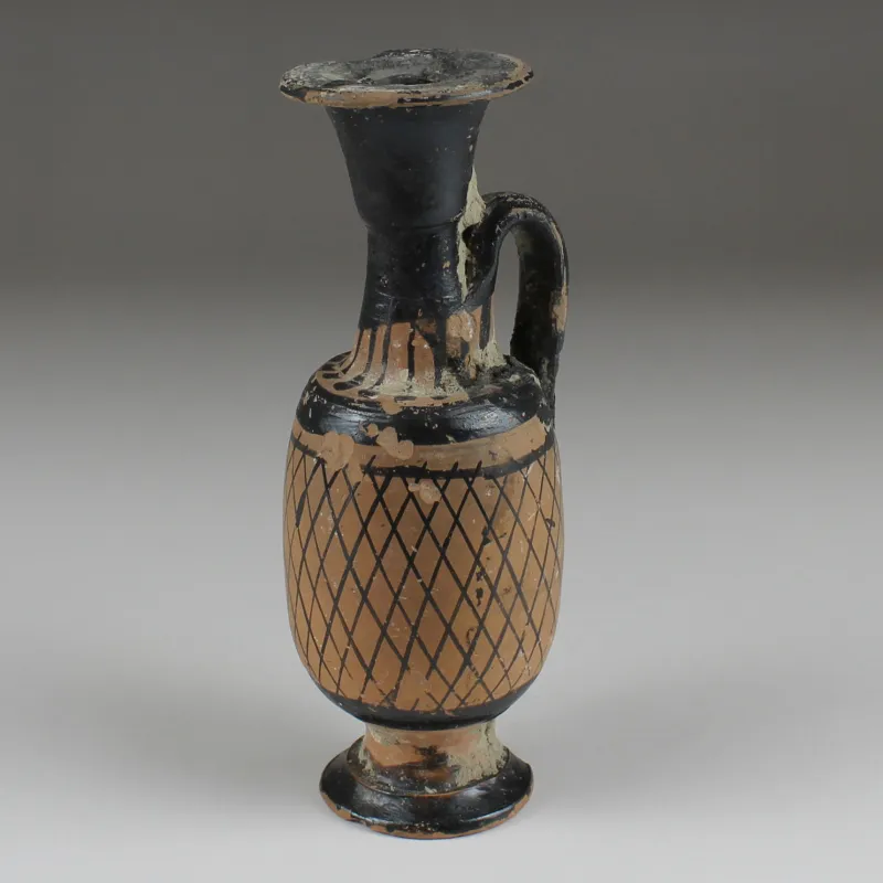 Obverse, for Greek — Lekythos with net pattern — 4th Century B.C, 4th Century B.C