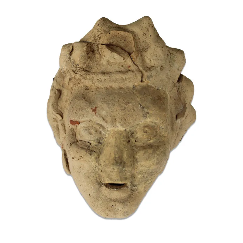 Obverse, for Greek, South Italy, Hellenistic Period — Mask of youthful satyr — 2nd - 1st Century B.C, 2nd - 1st Century B.C