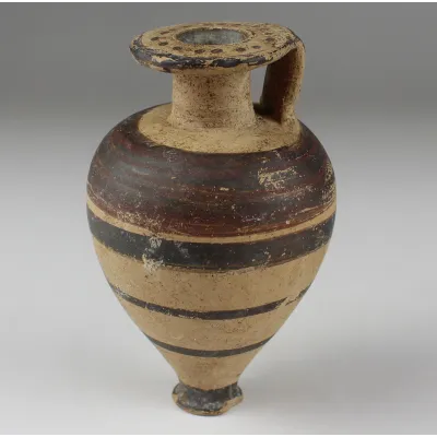 Avers, pour Greek, Etrusco - Corinthian — Piriform aryballos with bands decoration — 6e siècle av. J.-C., 6e siècle av. J.-C.