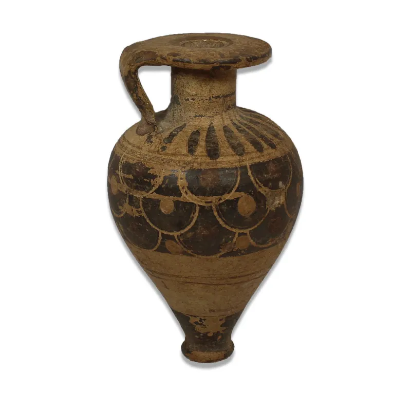 Avers, pour Greek, Etrusco - Corinthian — Piriform aryballos with flakes decoration — 6e siècle av. J.-C., 6e siècle av....
