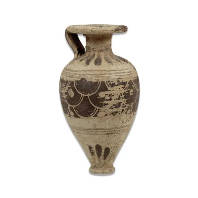 Avers, pour Greek, Etrusco - Corinthian — Piriform aryballos with flakes decoration — 6e siècle av. J.-C., 6e siècle av....