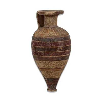 Avers, pour Greek, Etrusco - Corinthian — Piriform aryballos with strip decoration — 6e siècle av. J.-C., 6e siècle av. J.-C.