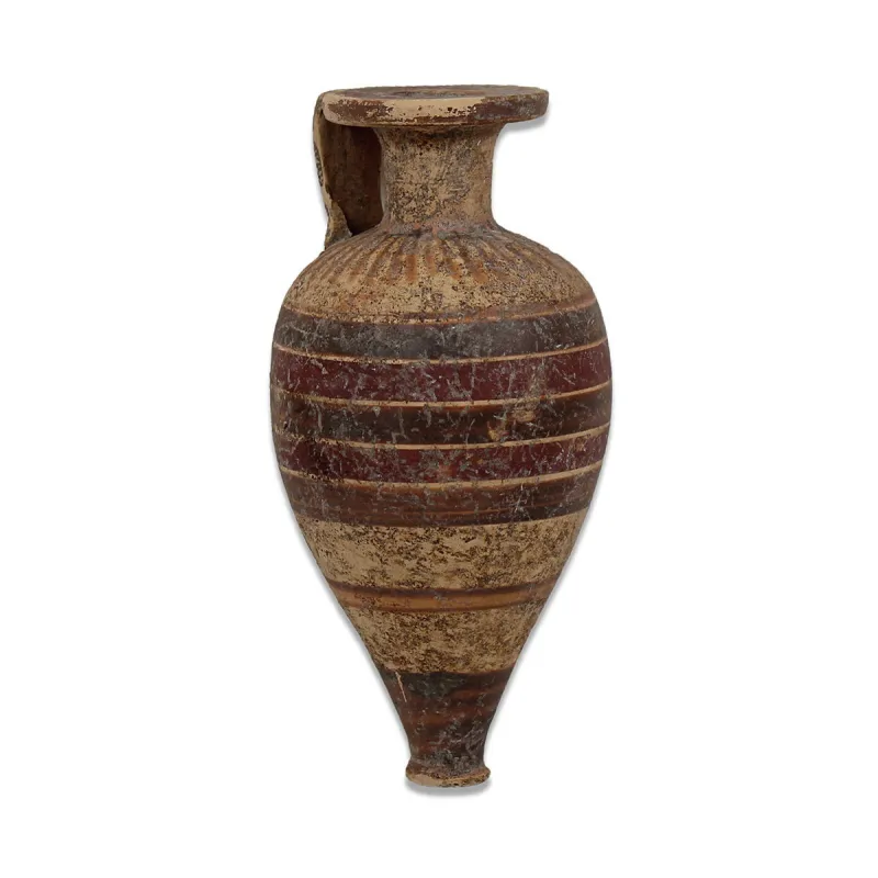 Obverse, for Greek, Etrusco - Corinthian — Piriform aryballos with strip decoration — 6th Century B.C, 6th Century B.C