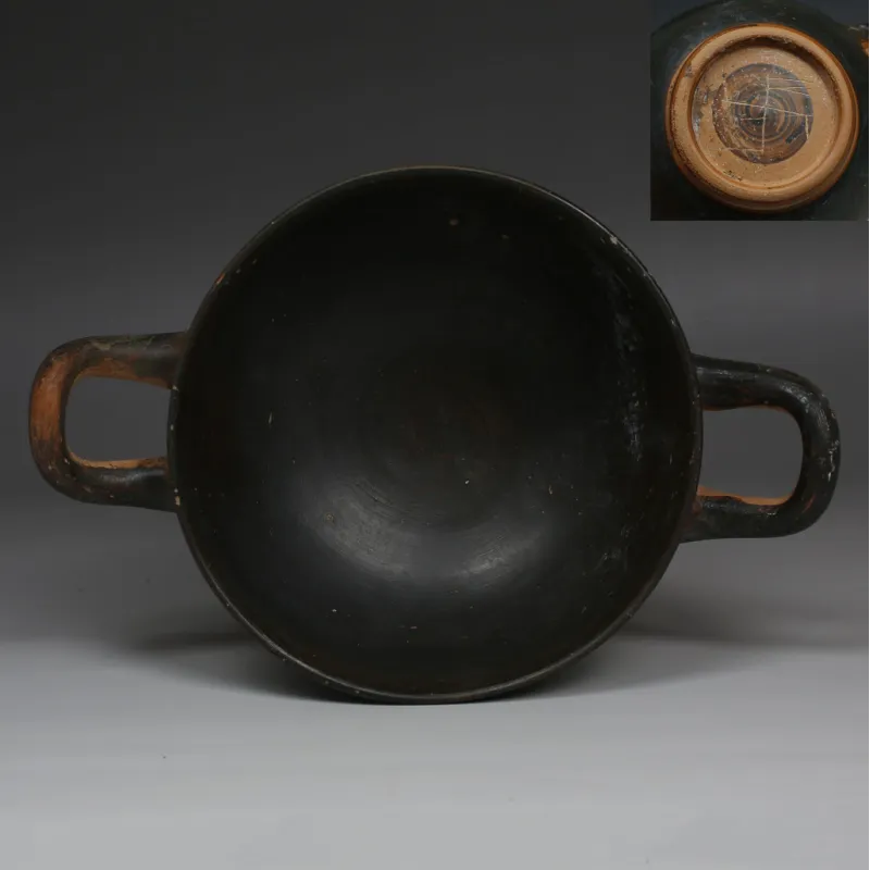 Obverse, for Greek — Skyphos with graffito in form of a swastika — 4th Century B.C, 4th Century B.C