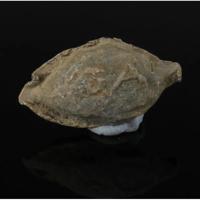 Obverse, for Greek — Sling bullet with inscription 'AXA(?) / blank?' — 4th Century B.C, 4th Century B.C