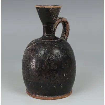 Obverse, for Greek — Squat lekythos with palmettes — 5th - 4th Century B.C, 5th - 4th Century B.C