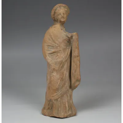 Obverse, for Greek — Tanagra figurine — 4th - 3rd Century B.C, 4th - 3rd Century B.C