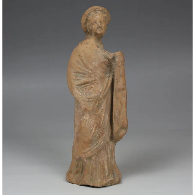 Obverse, for Greek — Tanagra figurine — 4th - 3rd Century B.C, 4th - 3rd Century B.C