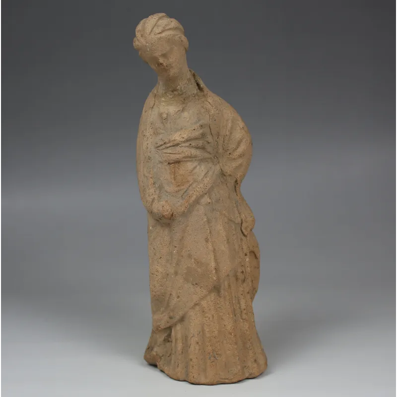 Obverse, for Greek — Tanagra figurine — 4th - 3rd Century B.C, 4th - 3rd Century B.C