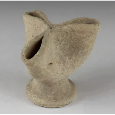 Obverse, for Iron Age, Punic — Oil lamp with three nozzles, Type Deneauve X — 2nd Century B.C, 2nd Century B.C