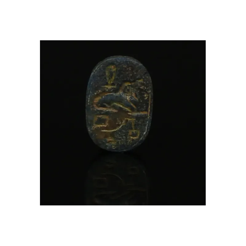 Obverse, for Iron Age — Scarab with royal name of pharaoh Pimay, Tell Tayinat workshop — 800 B.C, 800 B.C