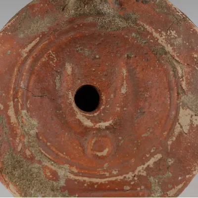 Obverse, for Roman — Factory oil lamp with crescent moon, Type Bussière D II 1 — 1st - 3rd Century A.D, 1st - 3rd Century A.D