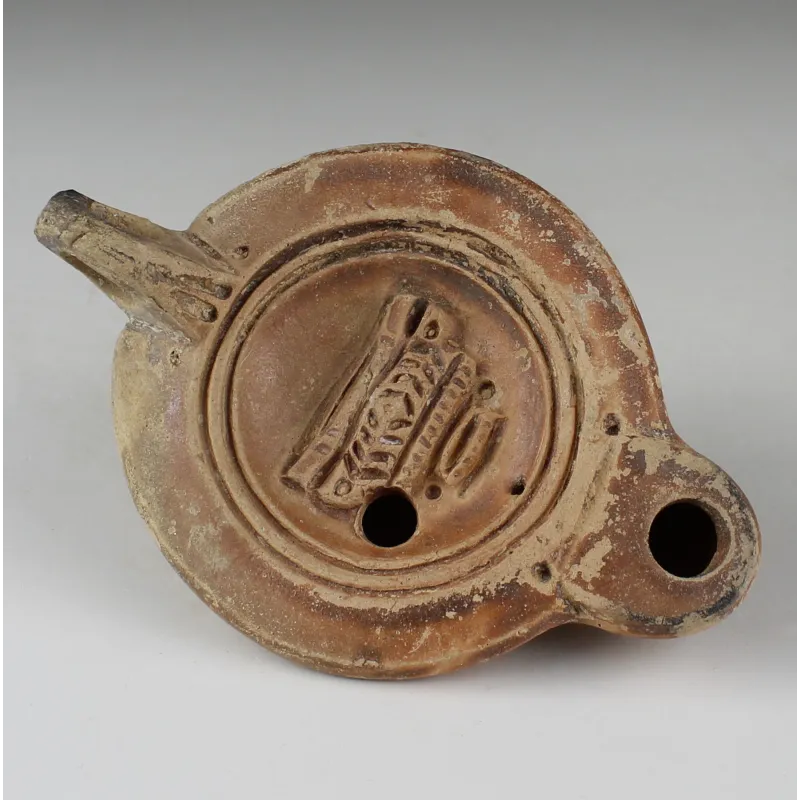 Obverse, for Roman — Factory oil lamp with krater, Type Bussière D II 1 — 1st - 3rd Century A.D, 1st - 3rd Century A.D