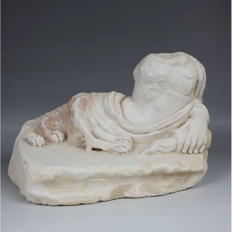 Obverse, for Roman — Figure of a river god (probably Tiber) with she-wolf — 1st - 2nd Century A.D, 1st - 2nd Century A.D