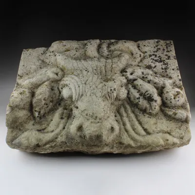 Obverse, for Roman, possibly Turkey — Fragment of Bucranium — 2nd - 3rd Century A.D, 2nd - 3rd Century A.D