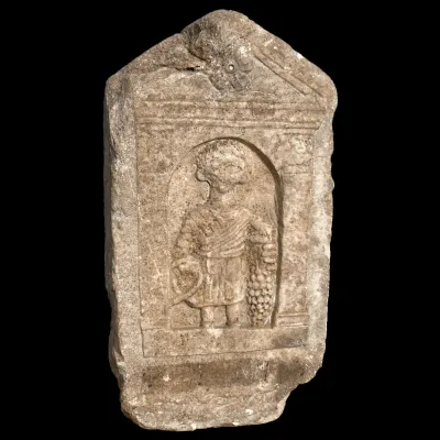 Obverse, for Roman — Funerary stele with a young grape picker — 1st - 2nd Century A.D, 1st - 2nd Century A.D