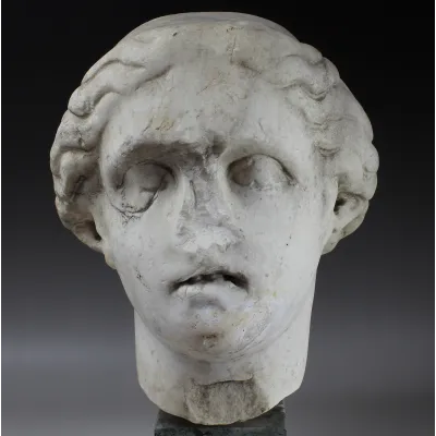 Avers, pour Romain — Head of a goddess — Ier siècle av. J.-C. - Ier siècle ap. J.-C., Ier siècle av. J.-C. - Ier siècle ap....