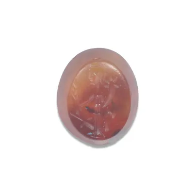 Avers, pour Romain — Intaglio stone depicting Fortuna with cornucopia and palm branch — 2e - 3e siècle ap. J.-C., 2e - 3e...