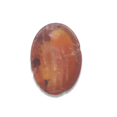 Obverse, for Roman — Intaglio stone depicting Mars with lance and helmet — 2nd - 3rd Century A.D, 2nd - 3rd Century A.D