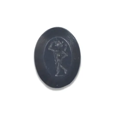 Avers, pour Romain — Intaglio stone depicting Satyr with lagobolon — 2e - 3e siècle ap. J.-C., 2e - 3e siècle ap. J.-C.
