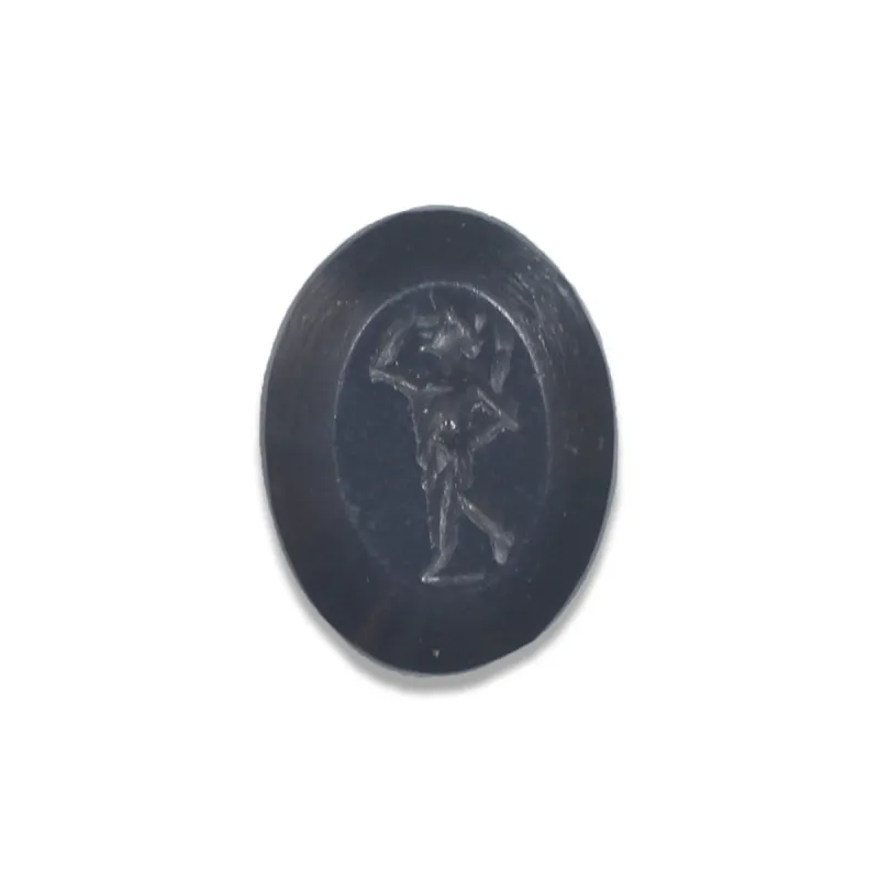 Obverse, for Roman — Intaglio stone depicting Satyr with lagobolon — 2nd - 3rd Century A.D, 2nd - 3rd Century A.D