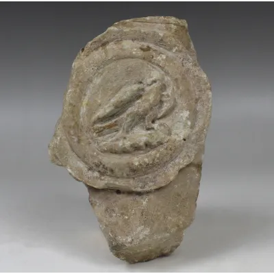 Obverse, for Roman, Smyrna — Lorica thoracata depicting a medallion with eagle, fragment — 1st - 2nd Century A.D, 1st - 2nd...