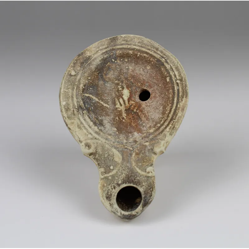Obverse, for Roman — Oil lamp with a gladiator, Type Bussiere B III 1 — 1st - 2nd Century A.D, 1st - 2nd Century A.D
