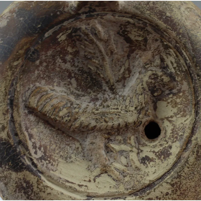 Obverse, for Roman — Factory oil lamp with cockerel and 'L.MADIEC' stamp, for Lucius Munatius Adiectus, Type Bussiere B IV 3...