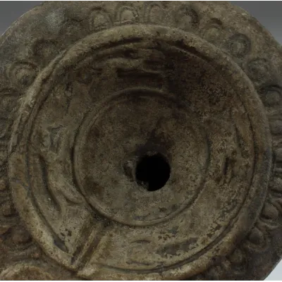 Obverse, for Roman — Oil lamp with two dogs alternating with two hares in a circle — 1st - 3rd Century A.D, 1st - 3rd...