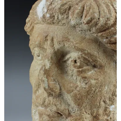 Obverse, for Roman — Portrait head of a bearded man — Mid-Second Century A.D, Mid-Second Century A.D