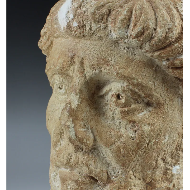 Obverse, for Roman — Portrait head of a bearded man — Mid-Second Century A.D, Mid-Second Century A.D