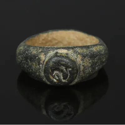 Obverse, for Roman — Ring depicting a dolphin — 1st - 3rd Century A.D, 1st - 3rd Century A.D