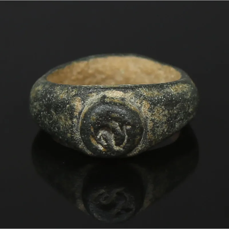 Obverse, for Roman — Ring depicting a dolphin — 1st - 3rd Century A.D, 1st - 3rd Century A.D