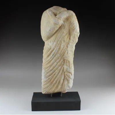 Obverse, for Roman — Statue of a Togatus (man wearing a toga) — 3rd Century A.D, 3rd Century A.D