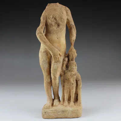 Avers, pour Romain — Statue of Aphrodite / Venus with Eros — 2e - 3e siècle ap. J.-C., 2e - 3e siècle ap. J.-C.