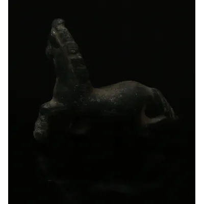Romain antique - statuette de cheval en bronze