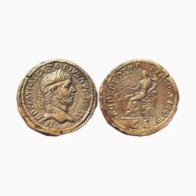 Geta Auguste, Sesterce - Rome, 211 apr. J.-C., Fortuna Redux au revers - 003370