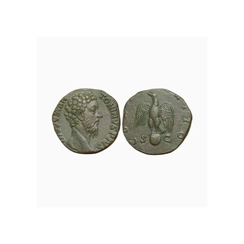 Sesterce de Marc Aurèle divinisé (Divus Marc Aurèle), consécration sous Commode, Rome - 003373