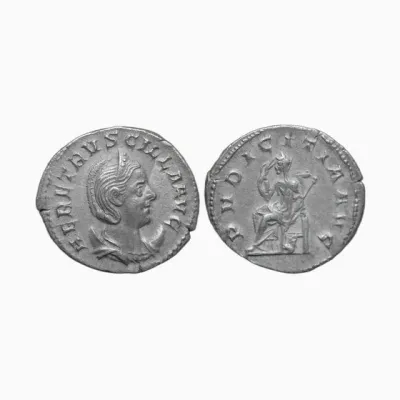 Herennia Etruscilla, Augusta — Antoninien d'argent, Rome, revers PVDICITIA AVG - 003381