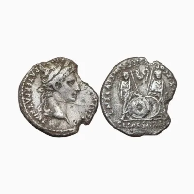 Auguste - Denier de Lugdunum aux Cesars Caius et Lucius - 003386
