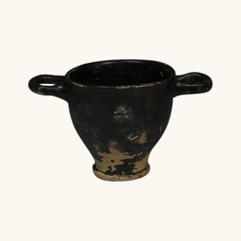 Ancient Greek Mycenaean Pottery Skyphos – 4th Century B.C. - vue 1