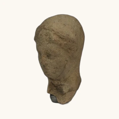 Grèce antique – Tête féminine en terre cuite (IVe–IIe siècle av J.C)– Avec certificat d’authenticité - vue 3